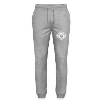 Herz Symbol Krone Liebe - Stanley/Stella Unisex Bio Jogginghose Mover  - Grau meliert - Vorne - Marisol (170cm) & Nik (191cm)