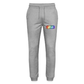 Ich liebe meine schwule Tante - Stanley/Stella Unisex Bio Jogginghose Mover  - Grau meliert - Vorne - Marisol (170cm) & Nik (191cm)