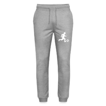 Footballeurs Football - Pantalon de jogging bio MOVER Stanley/Stella unisexe - gris chiné - Devant - Marisol (170cm) & Nik (191cm)
