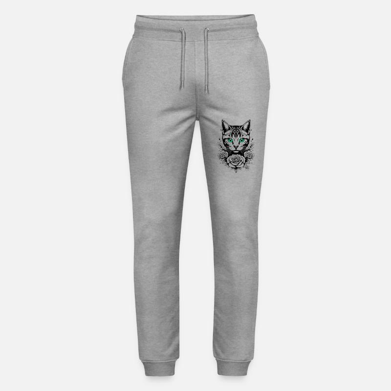Kätzchen-Tattoo 🐾 3 - Stanley/Stella Unisex Bio Jogginghose Mover  - Grau meliert