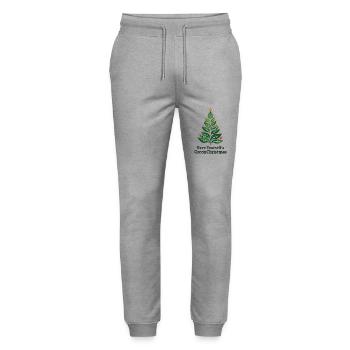Sapin de Noël vert écologique - Pantalon de jogging bio MOVER Stanley/Stella unisexe - gris chiné - Devant - Marisol (170cm) & Nik (191cm)