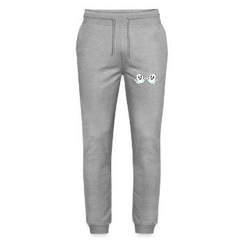 ghosts funny - Stanley/Stella Unisex Bio Jogginghose Mover  - Grau meliert - Vorne - Marisol (170cm) & Nik (191cm)