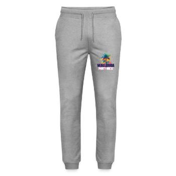 Vacances de l’équipage de fête à Majorque - Pantalon de jogging bio MOVER Stanley/Stella unisexe - gris chiné - Devant - Marisol (170cm) & Nik (191cm)