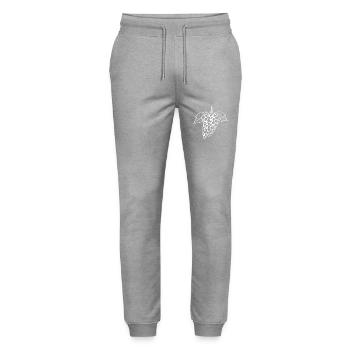 Weintrauben Früchte - Stanley/Stella Unisex Bio Jogginghose Mover  - Grau meliert - Vorne - Marisol (170cm) & Nik (191cm)