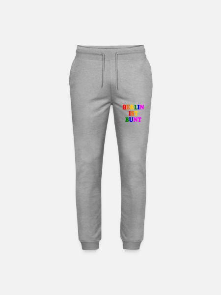 Berlin ist bunt - Stanley/Stella Unisex Bio Jogginghose Mover - Grau meliert