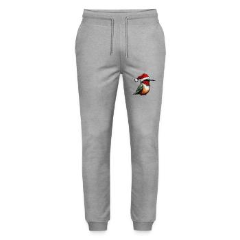 Kolibri Vogel Weihnachten Tier - Stanley/Stella Unisex Bio Jogginghose Mover  - Grau meliert - Vorne - Marisol (170cm) & Nik (191cm)