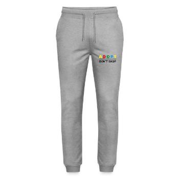 Couleurs Froh - Adoptez Don’t Shop - Pantalon de jogging bio MOVER Stanley/Stella unisexe - gris chiné - Devant - Marisol (170cm) & Nik (191cm)