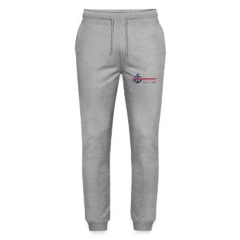 sailing - Stanley/Stella Unisex Bio Jogginghose Mover  - Grau meliert - Vorne - Marisol (170cm) & Nik (191cm)