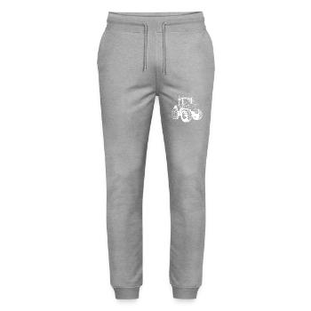 Tractor Silhouette - Stanley/Stella Mover Unisex Organic Jogging Trousers - heather grey - Front - Marisol (170cm) & Nik (191cm)