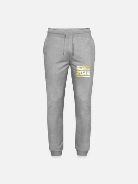 Mallorca 2024 Gold - Stanley/Stella Mover Unisex Organic Jogging Trousers - heather grey
