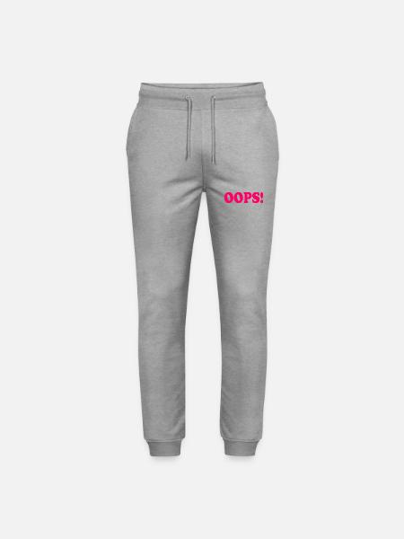 Oops - Stanley/Stella Mover Unisex Organic Jogging Trousers - heather grey