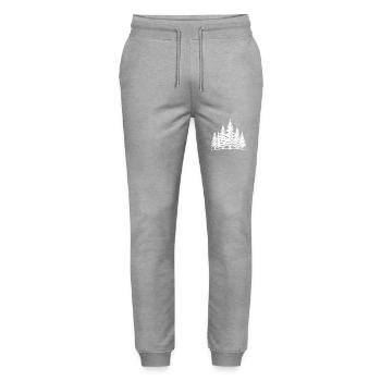 Wald Bäume - Stanley/Stella Unisex Bio Jogginghose Mover  - Grau meliert - Vorne - Marisol (170cm) & Nik (191cm)