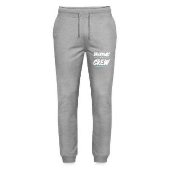 Drinking Crew - Stanley/Stella Unisex Bio Jogginghose Mover  - Grau meliert - Vorne - Marisol (170cm) & Nik (191cm)