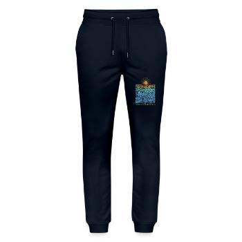 Always chasing sunsets - Stanley/Stella Unisex Bio Jogginghose Mover  - Navy - Vorne - Marisol (170cm) & Nik (191cm)