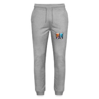 Tequila Glass - Stanley/Stella Mover Unisex Organic Jogging Trousers - heather grey - Front - Marisol (170cm) & Nik (191cm)