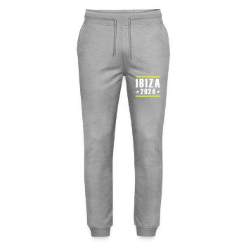 Ibiza 2024 - Stanley/Stella Mover Unisex Organic Jogging Trousers - heather grey - Front - Marisol (170cm) & Nik (191cm)