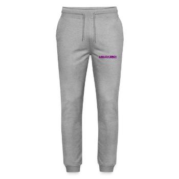 AMAIKZEG – Antwerpen Überraschung Trikot - Stanley/Stella Unisex Bio Jogginghose Mover  - Grau meliert - Vorne - Marisol (170cm) & Nik (191cm)