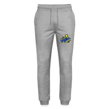 Solar energy panels - Stanley/Stella Mover Unisex Organic Jogging Trousers - heather grey - Front - Marisol (170cm) & Nik (191cm)