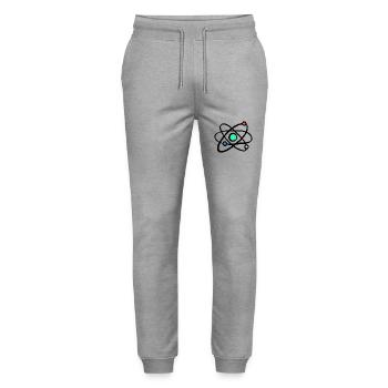 Atoms Physics - Stanley/Stella Mover Unisex Organic Jogging Trousers - heather grey - Front - Marisol (170cm) & Nik (191cm)