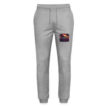 Beach / Island / Vacation / Summer / Sun / Sea - Stanley/Stella Mover Unisex Organic Jogging Trousers - heather grey - Front - Marisol (170cm) & Nik (191cm)
