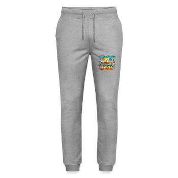 Parents Schoolchild Primary School First Grade School Enrollment - Stanley/Stella Mover Unisex Organic Jogging Trousers - heather grey - Front - Marisol (170cm) & Nik (191cm)