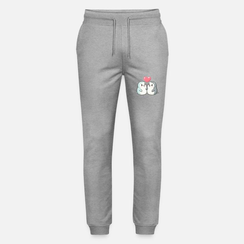 Robbe Tier Paar Liebe - Stanley/Stella Unisex Bio Jogginghose Mover - Grau meliert