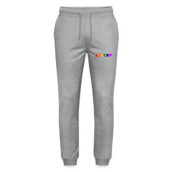 Amour - Stanley/Stella Mover Unisex Organic Jogging Trousers - heather grey - Front - Marisol (170cm) & Nik (191cm)