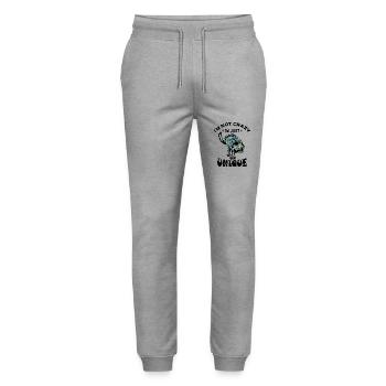 Je ne suis pas fou, je suis juste unique - Pantalon de jogging bio MOVER Stanley/Stella unisexe - gris chiné - Devant - Marisol (170cm) & Nik (191cm)