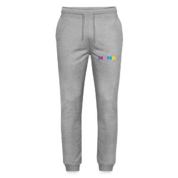 Mama - Stanley/Stella Unisex Bio Jogginghose Mover  - Grau meliert - Vorne - Marisol (170cm) & Nik (191cm)
