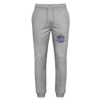 Erzieherin Spruch Job Lustiges Erzieherin Geschenk - Stanley/Stella Unisex Bio Jogginghose Mover  - Grau meliert - Vorne - Marisol (170cm) & Nik (191cm)