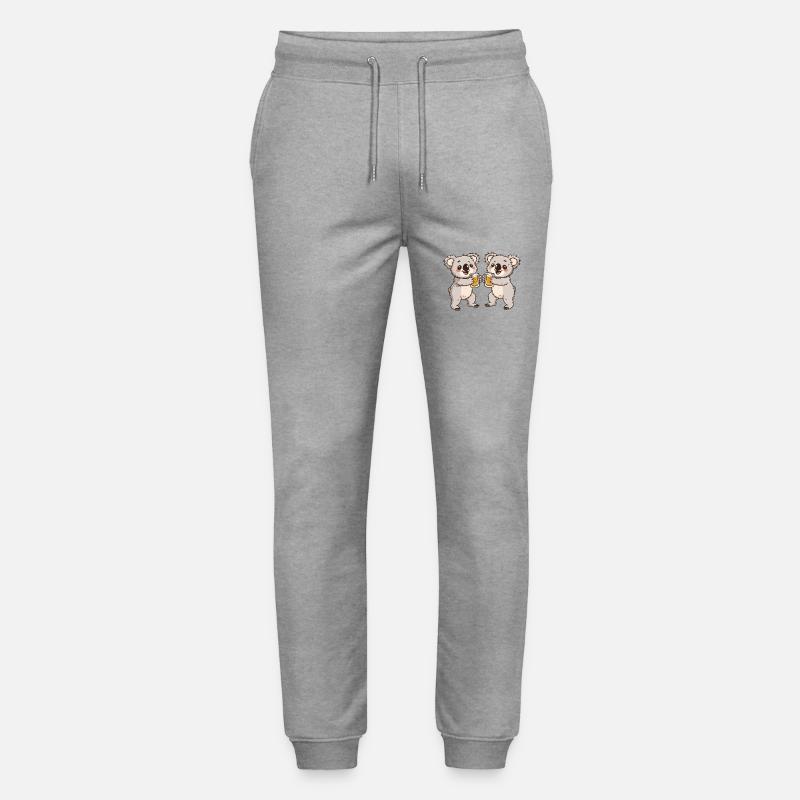 Koala Comic Bière Drôle Alcool - Pantalon de jogging bio MOVER Stanley/Stella unisexe - gris chiné