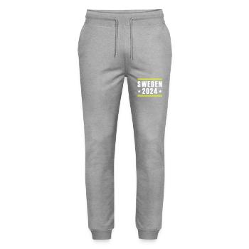 Suède 2024 - Pantalon de jogging bio MOVER Stanley/Stella unisexe - gris chiné - Devant - Marisol (170cm) & Nik (191cm)