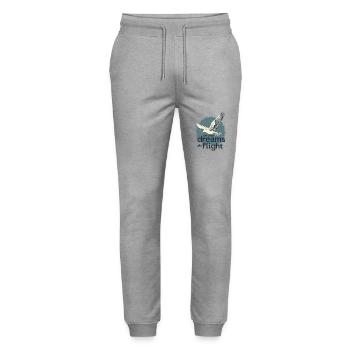 Laissez vos rêves prendre leur envol Oiseau mouette - Pantalon de jogging bio MOVER Stanley/Stella unisexe - gris chiné - Devant - Marisol (170cm) & Nik (191cm)