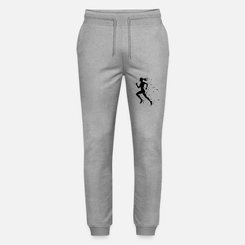 Run woman - Stanley/Stella Unisex Bio Jogginghose Mover  - Grau meliert
