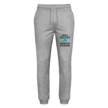 Snowplow Operator Koalafied - Stanley/Stella Mover Unisex Organic Jogging Trousers - heather grey - Front - Marisol (170cm) & Nik (191cm)