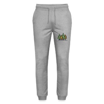 Wald Bäume - Stanley/Stella Unisex Bio Jogginghose Mover  - Grau meliert - Vorne - Marisol (170cm) & Nik (191cm)