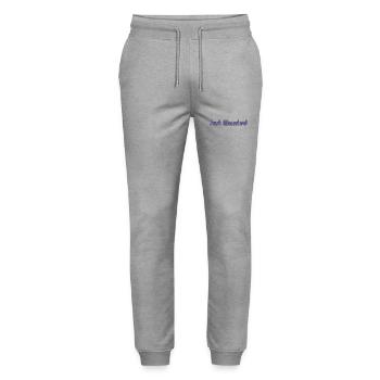 JUST MARRIED. bachelorette party. LOVE. SAINT VALENTINE. COUPLE. - Stanley/Stella Mover Unisex Organic Jogging Trousers - heather grey - Front - Marisol (170cm) & Nik (191cm)
