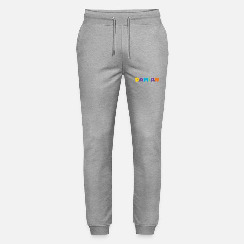 Name - Damian - Stanley/Stella Unisex Bio Jogginghose Mover  - Grau meliert