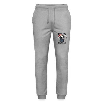 Mignon Faucheuse avec chapeau de Père Noël - Pantalon de jogging bio MOVER Stanley/Stella unisexe - gris chiné - Devant - Marisol (170cm) & Nik (191cm)
