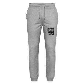 Kangal Hund Porträt - Stanley/Stella Unisex Bio Jogginghose Mover  - Grau meliert - Vorne - Marisol (170cm) & Nik (191cm)