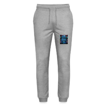 Guerrier viking Valhalla Odin - Pantalon de jogging bio MOVER Stanley/Stella unisexe - gris chiné - Devant - Marisol (170cm) & Nik (191cm)