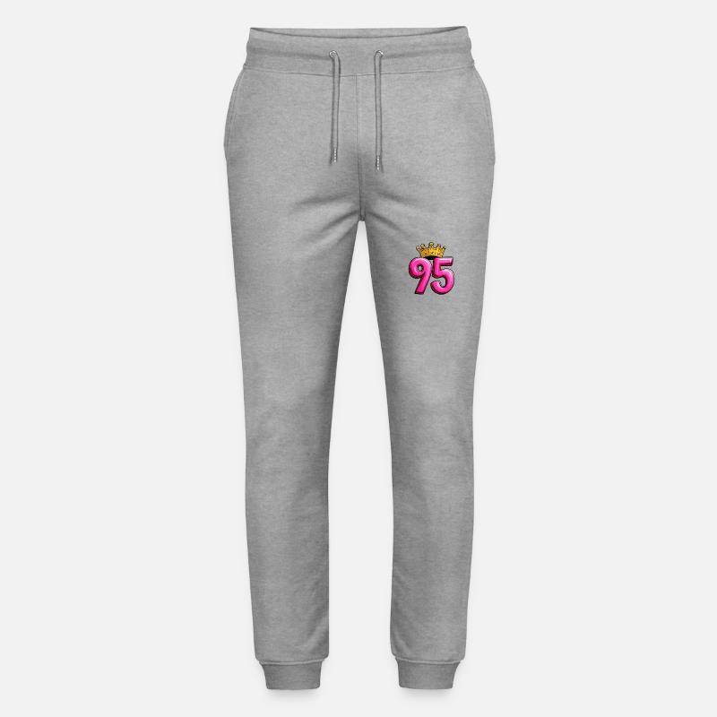 95 Zahl Krone - Stanley/Stella Unisex Bio Jogginghose Mover  - Grau meliert