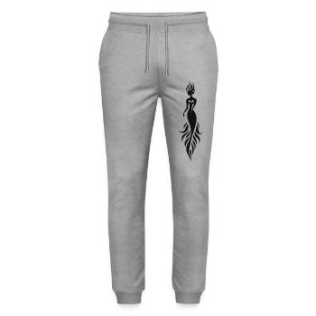 Mystische Feuermeerjungfrau - Stanley/Stella Unisex Bio Jogginghose Mover  - Grau meliert - Vorne - Marisol (170cm) & Nik (191cm)