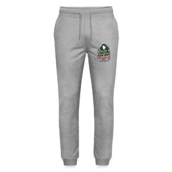 Single & Sparkling Christmas 2025 - Stanley/Stella Mover Unisex Organic Jogging Trousers - heather grey - Front - Marisol (170cm) & Nik (191cm)