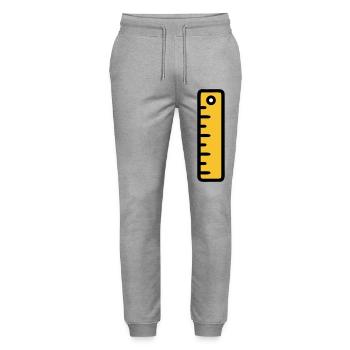Scale Ruler Tool Office - Stanley/Stella Mover Unisex Organic Jogging Trousers - heather grey - Front - Marisol (170cm) & Nik (191cm)