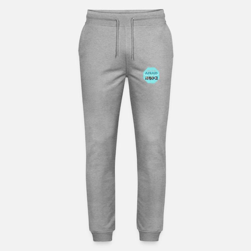 Nope design - Stanley/Stella Mover Unisex Organic Jogging Trousers - heather grey