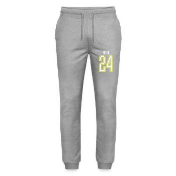 Ibiza 24 holidays 2024 - Stanley/Stella Mover Unisex Organic Jogging Trousers - heather grey - Front - Marisol (170cm) & Nik (191cm)