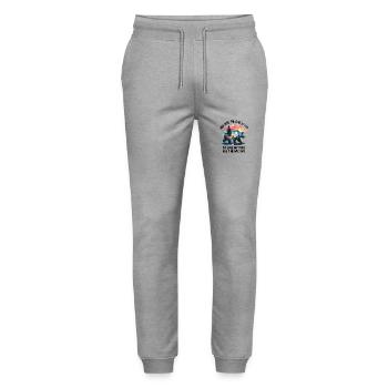 Natur Wald Resilienz Entspannung Seele Auszeit - Stanley/Stella Unisex Bio Jogginghose Mover  - Grau meliert - Vorne - Marisol (170cm) & Nik (191cm)
