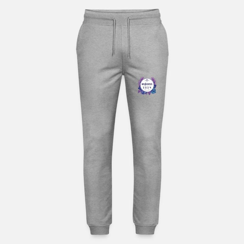 Mykonos 2024 - Stanley/Stella Unisex Bio Jogginghose Mover  - Grau meliert