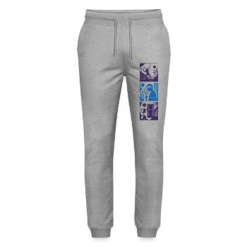 TENNIS WORLD - Tennis II AI Generated - Stanley/Stella Mover Unisex Organic Jogging Trousers - heather grey - Front - Marisol (170cm) & Nik (191cm)